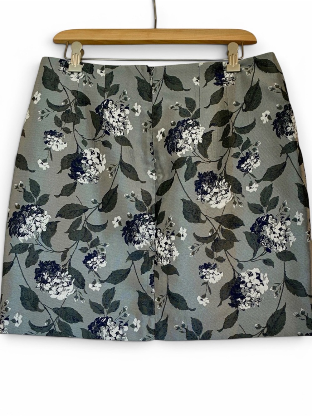 LOFT Floral Mini Skirt in Navy an White